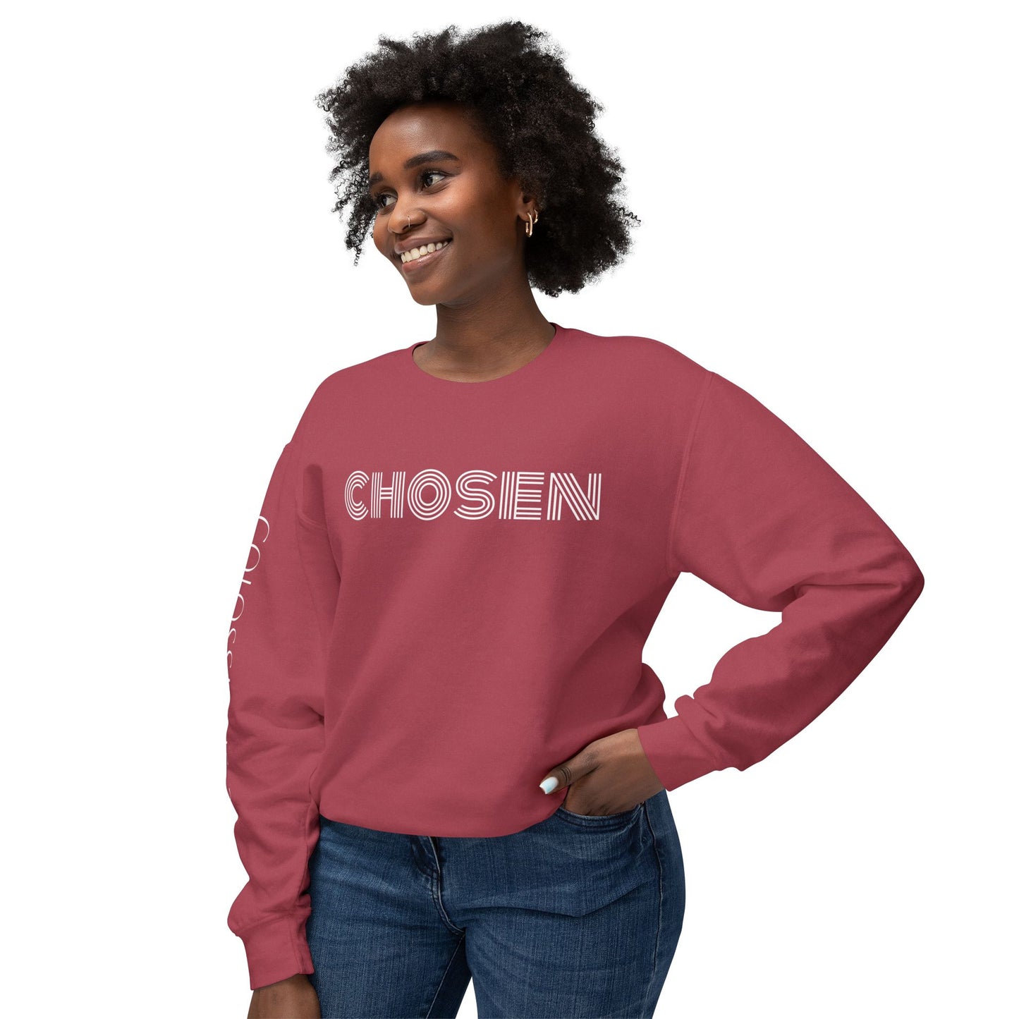 Chosen: Colossians 3:12 Unisex Lightweight Crewneck Sweatshirt