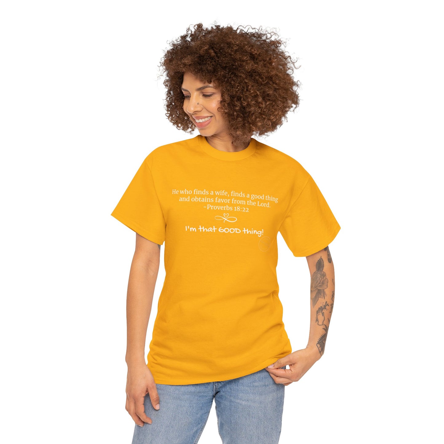 Proverbs 18:22 Heavy Cotton Tee - VARIOUS COLORS