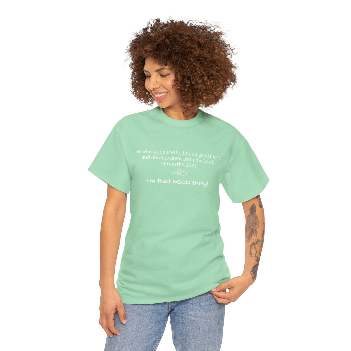 Proverbs 18:22 Heavy Cotton Tee - VARIOUS COLORS