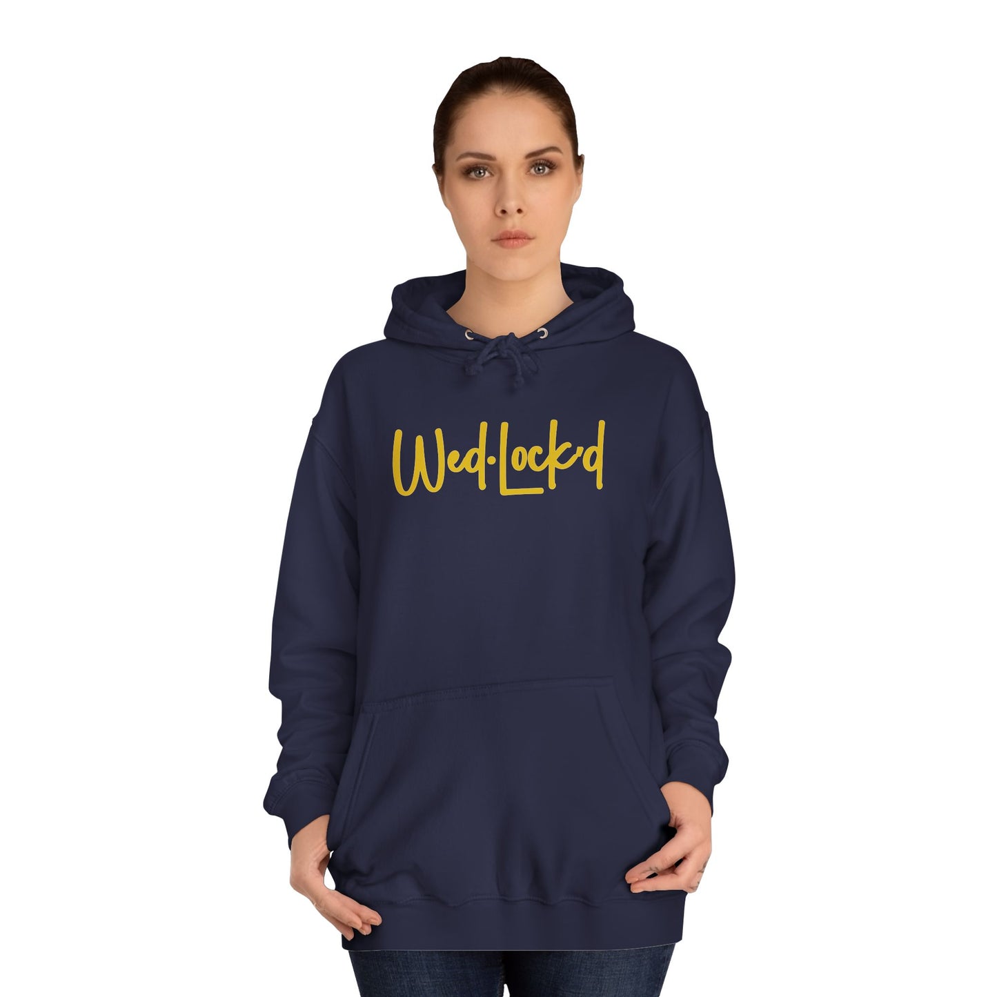 WedLock'd Script Unisex College Hoodie