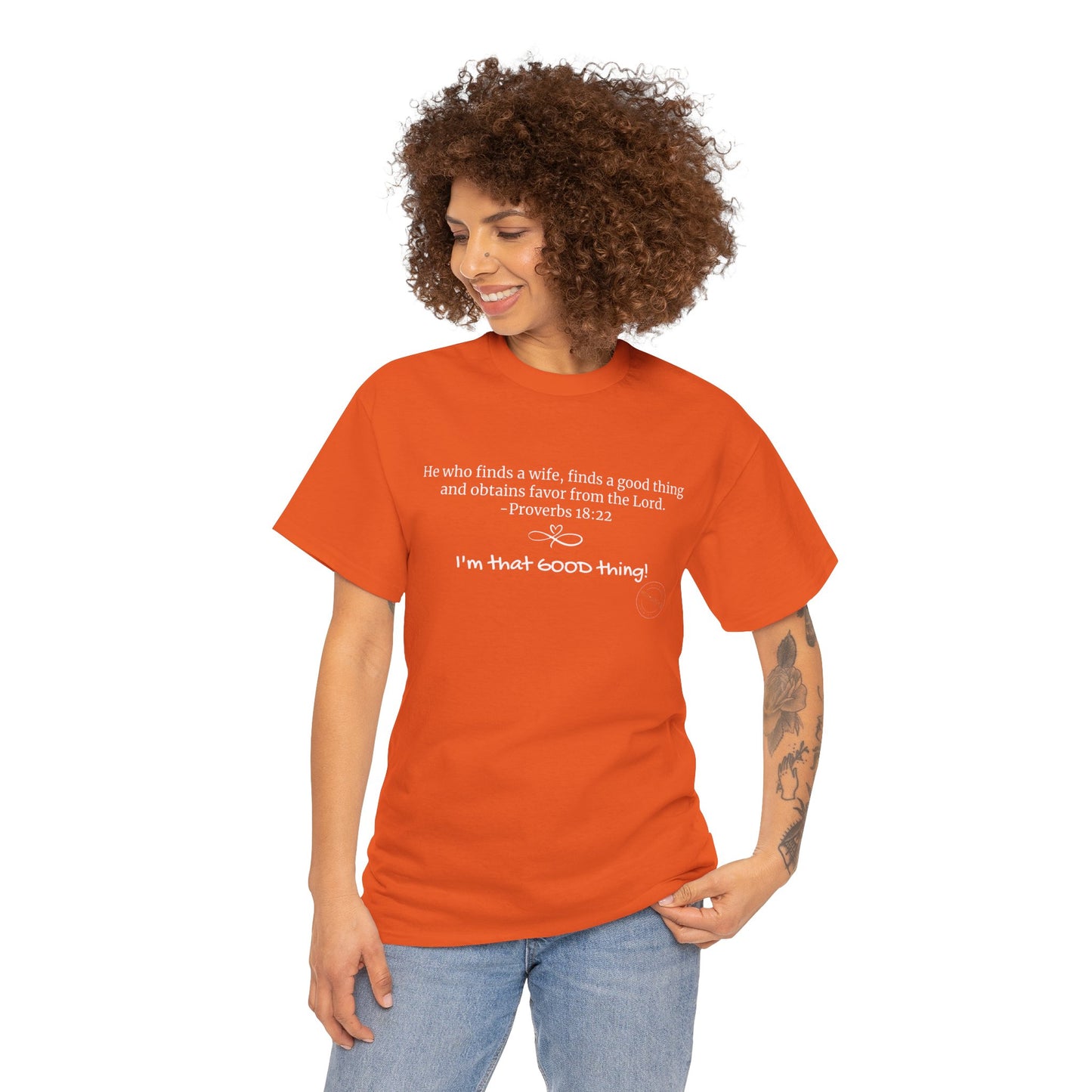 Proverbs 18:22 Heavy Cotton Tee - VARIOUS COLORS