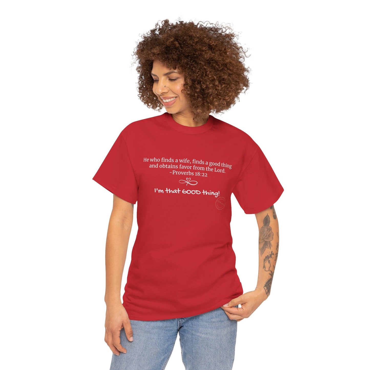 Proverbs 18:22 Heavy Cotton Tee - VARIOUS COLORS