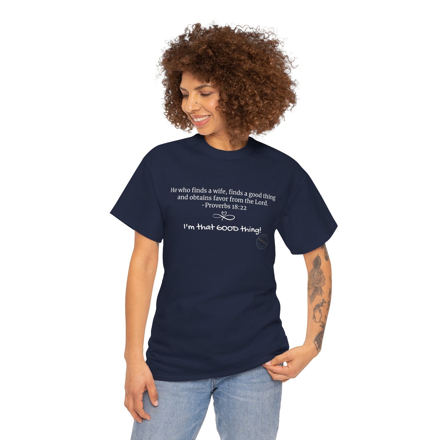 Proverbs 18:22 Heavy Cotton Tee - VARIOUS COLORS